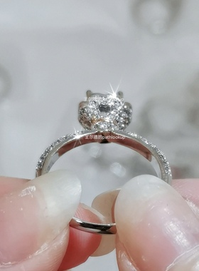 女高碳钻仿真钻石戒指