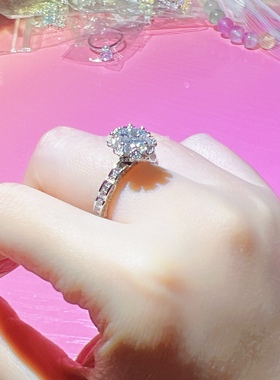 女高碳钻婚礼爱心手捧花戒指