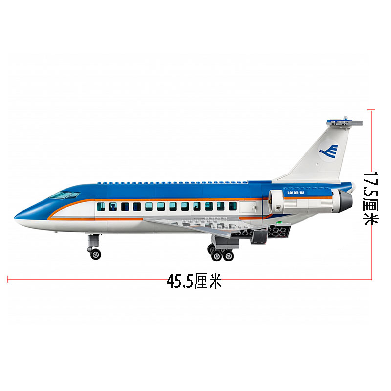 积木飞机系列机场航站楼拼装火箭大型客机男孩子益智玩具礼物六一 - 图0