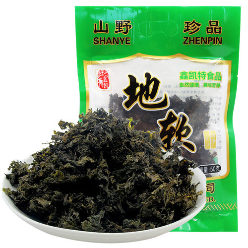 陕西特产 野生干地皮菜干地软地衣地木耳地达菇免天然洗50g装野菜 - 图2