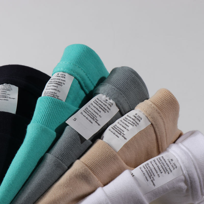 新款250克全棉圆领长袖T恤重磅男大码宽松潮流时尚纯色打底衫定制