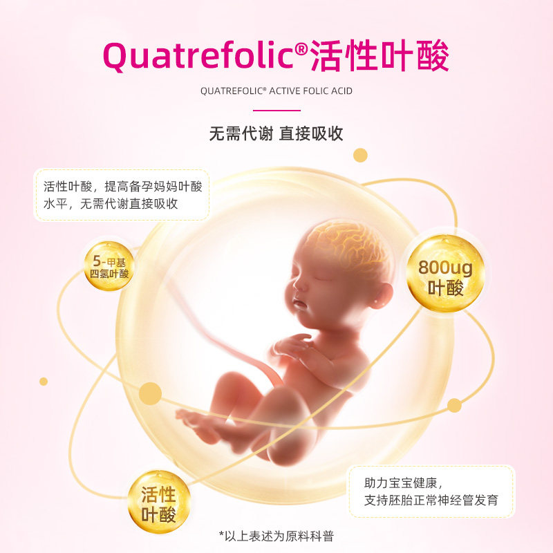 orthomol奥适宝德国活性叶酸备孕维生素叶酸片备孕期孕妇辅酶Q10