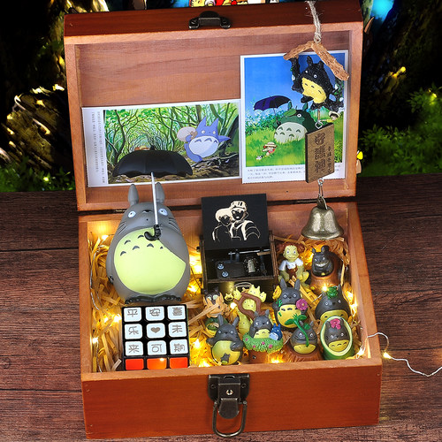 宫崎骏龙猫摆件手办礼盒生日礼物女生送朋友女孩创意手办新年玩模 - 图2