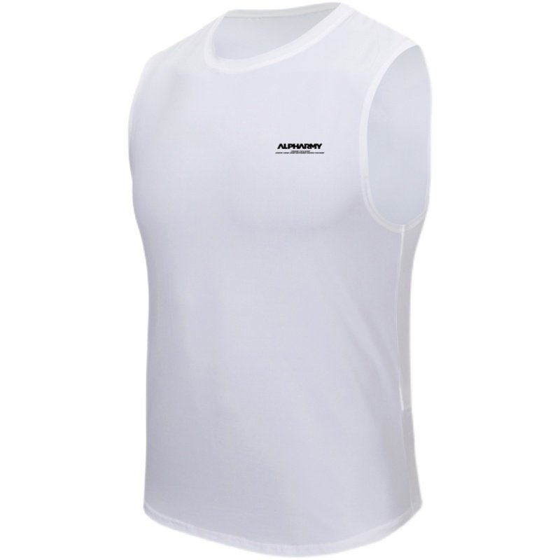 Alpharmy健身背心男宽松速干坎肩羽毛球运动无袖T恤透气弹力训练,淘宝优惠券,粉丝福利购,淘宝优惠卷