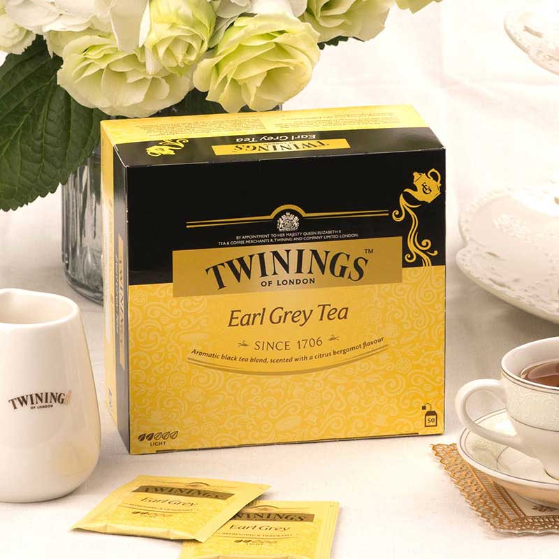 【自营】英国TWININGS川宁进口豪门伯爵红茶50片装100g茶包伯爵茶 - 图1