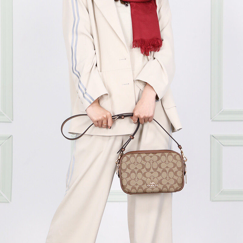 【自营】coach女士jes深蓝色单肩包 天猫国际自营全球超级店女士包袋