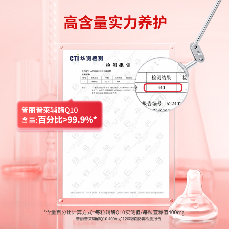 【自营】普丽普莱高含量400mg中老年护心软胶囊备孕辅酶q10还原型