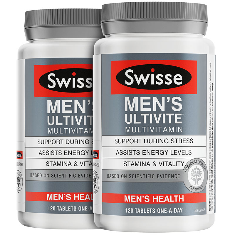 天猫国际进口超市澳洲Swisse 斯维诗男士多维片含钙维生素B族保健品120粒*20