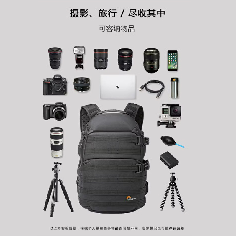 【自营】乐摄宝 Lowepro 相机包金刚系列二代ProTactic BP 450 AW II微单无反数码相机双肩摄影包LP37177-GRL - 图0