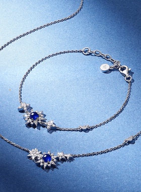 阿玛尼夜空蓝星月女士项链