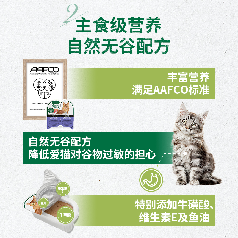 【自营】Nutro美士一分为二餐盒进口猫罐头主食罐猫咪湿粮75g*12