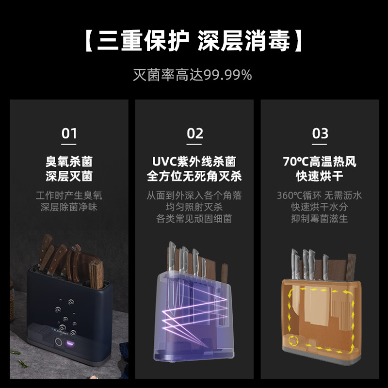 【自营】蓝宝砧板消毒器家用刀具筷子刀架菜板烘干一体机收纳智能 - 图1