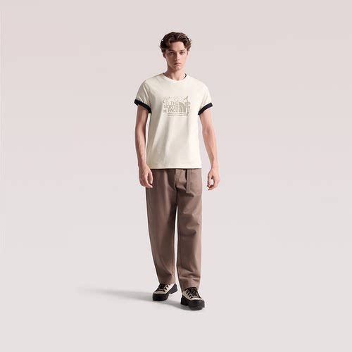 【自营】北面男T恤新款情侣印花圆领短袖户外透气The North Face - 图2