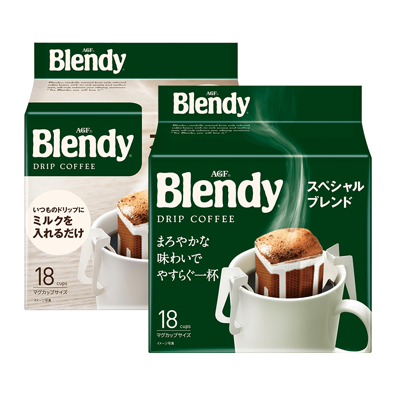 【自营】日本AGF Blendy挂耳咖啡滤挂式精品手冲黑咖啡速溶咖啡粉