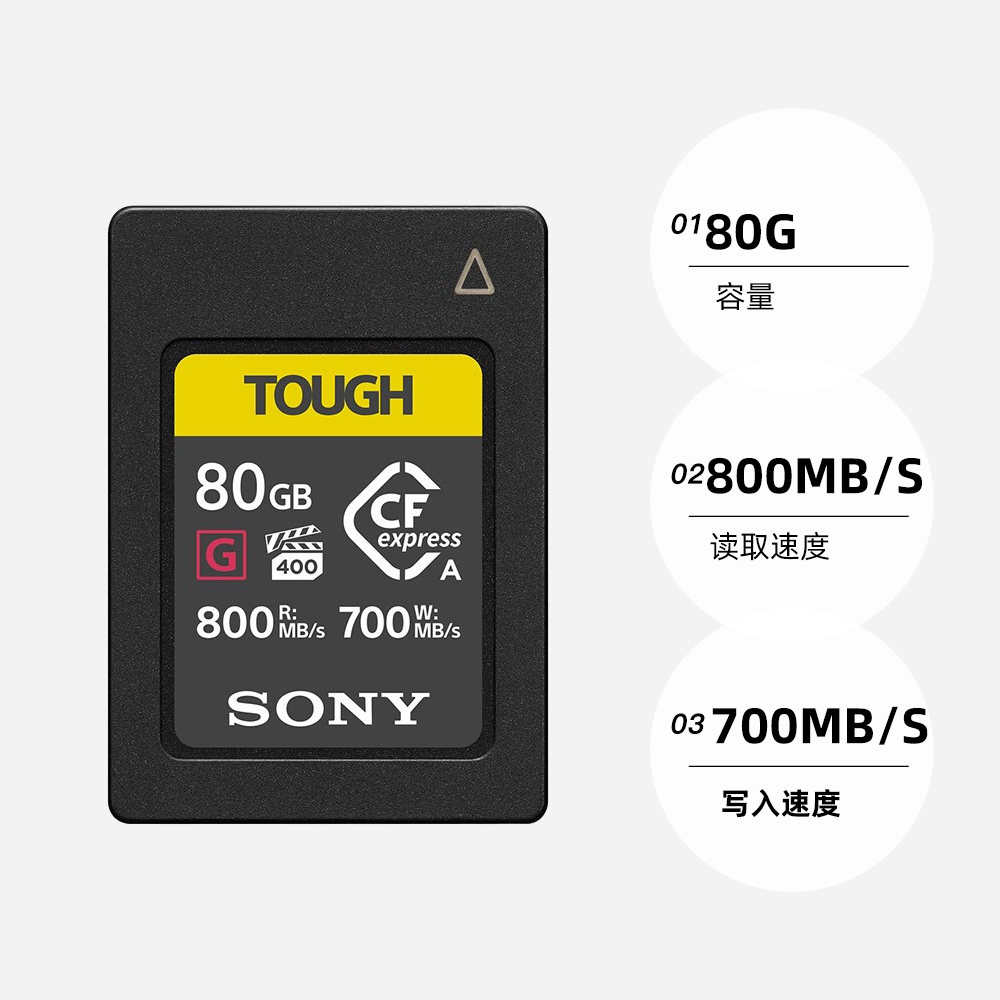 【自营】索尼 CFexpress Type A /CEA-G80T存储卡 A7S3/A1/A7M4 - 图0