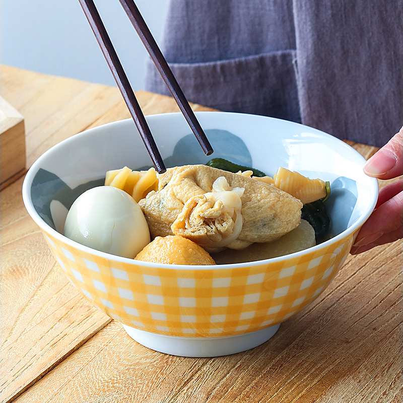 【自营】日本进口美浓烧陶瓷饭碗面汤碗盘碟牛奶水杯儿童餐具面碗 - 图1