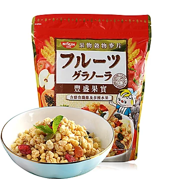 日清水果燕麦片即食冲饮谷物代餐500g*2袋[1元优惠券]-寻折猪