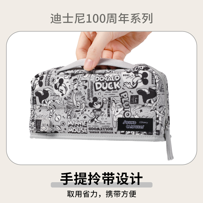 【自营】日本Kokuyo国誉迪士尼联名款笔袋HACO学生简约考试ins风大容量日系Campus文具袋男笔盒女文具盒 - 图3
