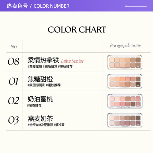 【自营】Clio珂莱欧眼影星沙十二色眼影奶茶色哑光细闪元气少女妆 - 图1