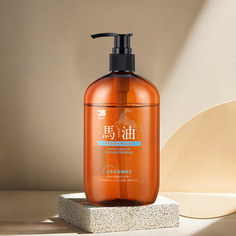 【自营】蝶印日本进口马油清爽型控油蓬松滋养柔顺350ml洗发水