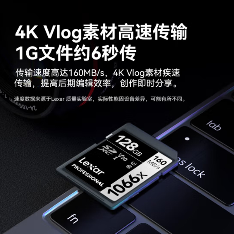 【自营】雷克沙SD卡32G/64G/128G高速微单反相机存储卡4K内存卡 - 图2