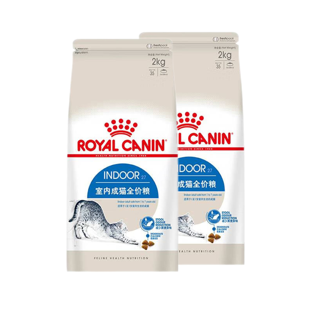 【自营】法国皇家进口室内成猫猫粮I27/2kg*2包装宠物主粮正品 - 图0