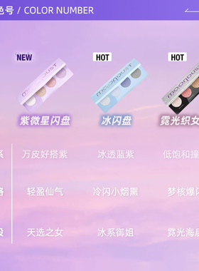 UD四色眼影蓝调冰闪眼影盘