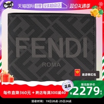 (self-employed) Fendi Findy mens coated fabric short wallet wallet money clip 7M0338 AJJ8