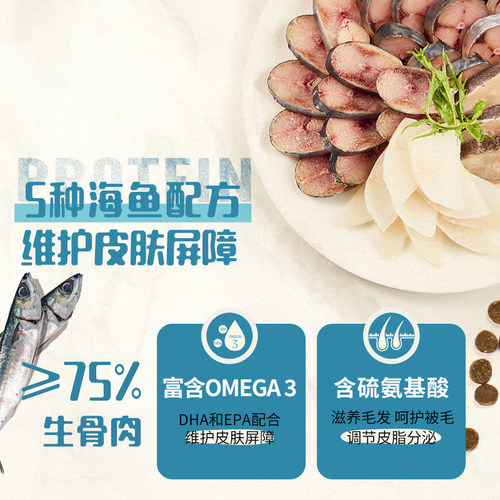 【自营】ACANA/爱肯拿成猫养发护肤鱼肉无谷海洋盛宴全猫粮1.8kg - 图1