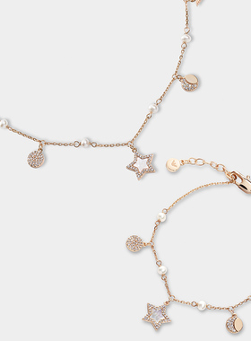 阿玛尼星月珍珠女士项链