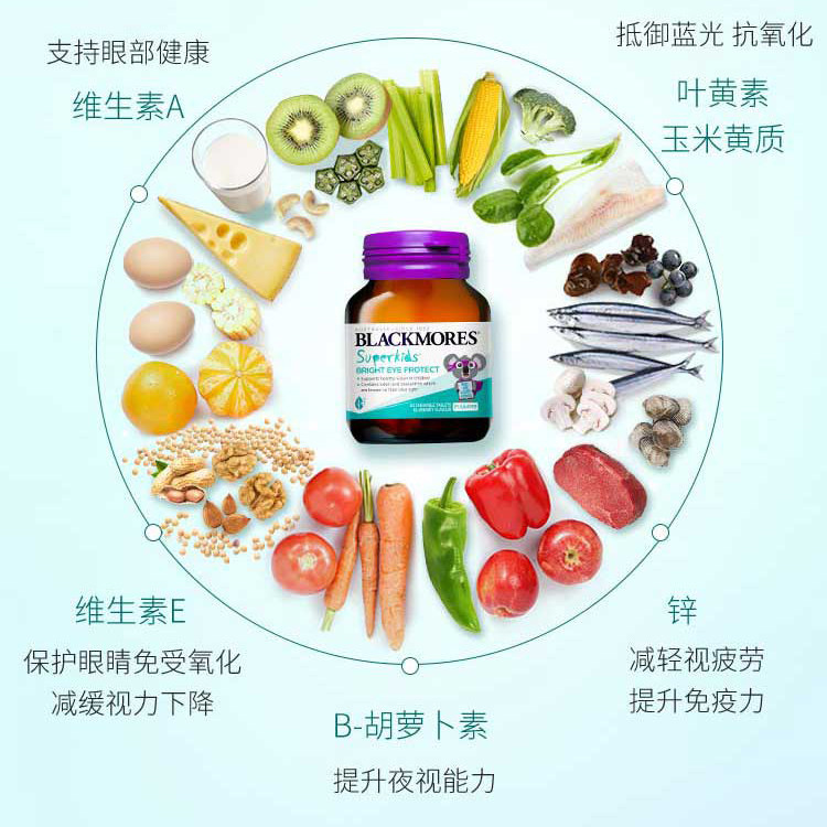 BLACKMORES 澳佳宝 儿童护眼叶黄素咀嚼片 60片 多重优惠折后¥92包邮包税 首单礼金后¥85