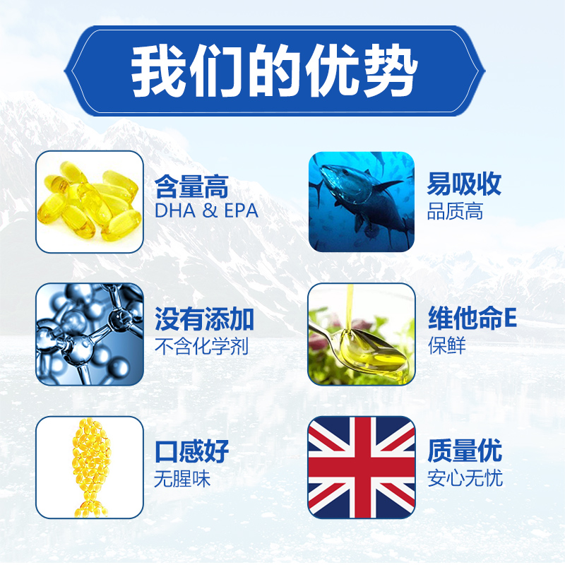 【自营】VitaRealm深海鱼油高纯度欧米伽3Omega-3DHA EPA软胶囊 - 图1