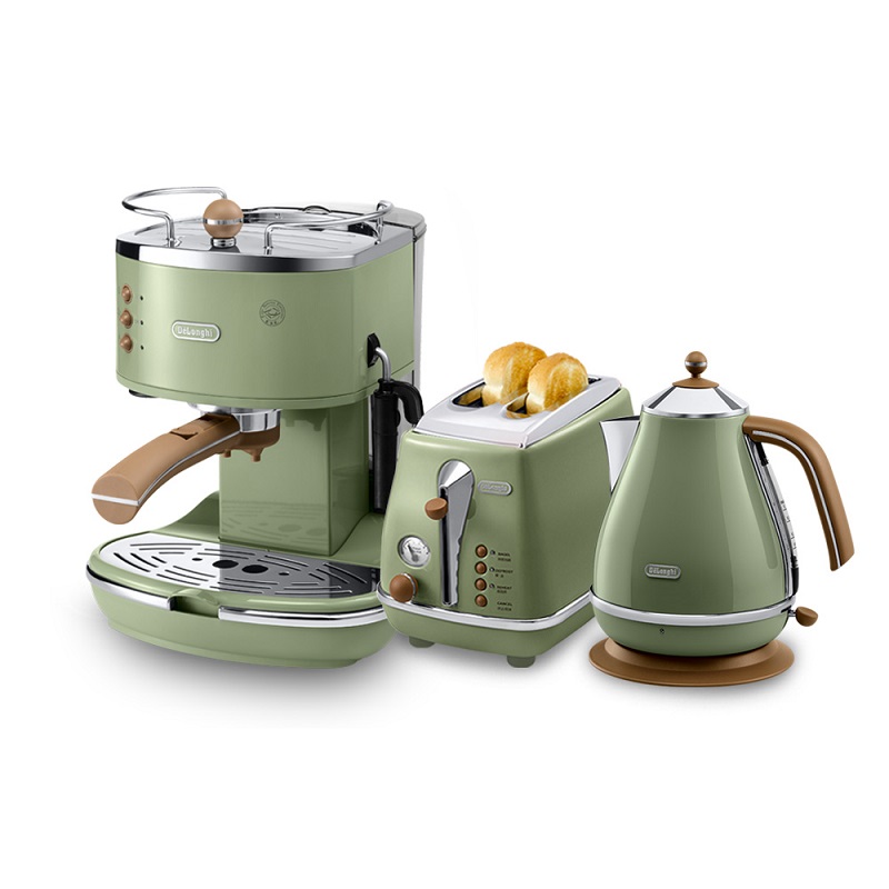 天猫国际进口超市【直营】Delonghi/德龙 ECO310半自动咖啡机+电水壶+多士炉三件套0