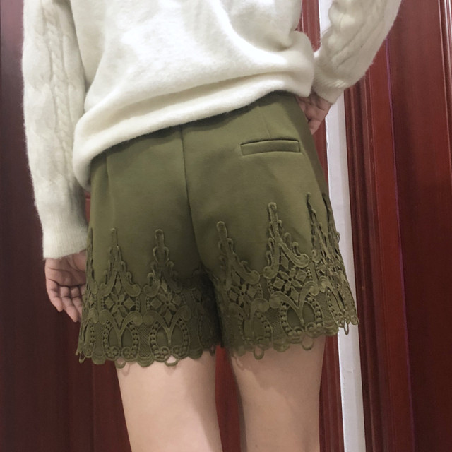 Women's woolen shorts 2023 new autumn and winter