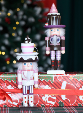 糖果色胡桃夹子士兵玩偶38cm摆件