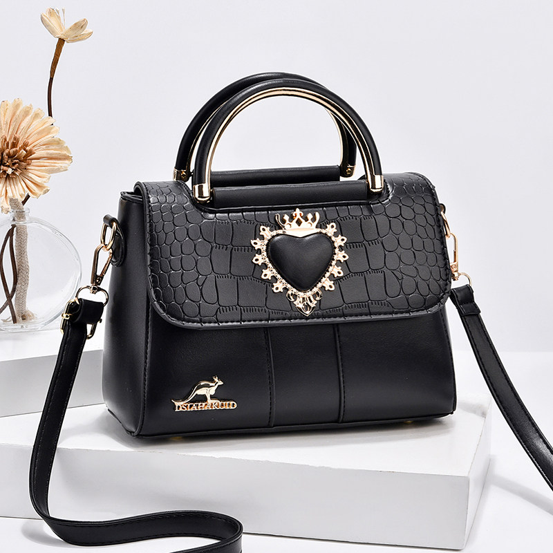 品牌女士手提包2024新款时尚潮流压花纯色款百搭休闲单肩斜挎女包,淘宝优惠券,粉丝福利购,淘宝优惠卷