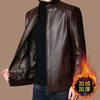 Genuine leather jacket for middle-aged and elderly people plus velvet thickened spring and autumn jacket