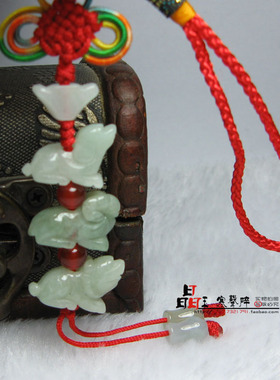 天然翡翠玉狗虎羊红绳手链属狗人