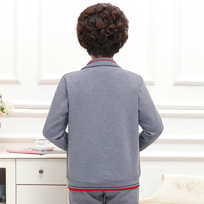 妈妈运动服套装新款卫衣外套中老年女装上衣春秋装宽松大码两件套 妈妈运动服套装新款卫衣外套中老年女装上衣春秋装宽松大码两件套