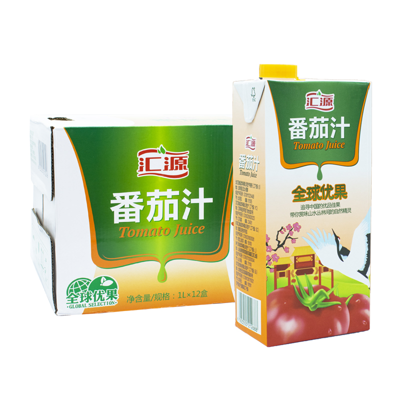 汇源100%果汁橙汁葡萄汁苹果汁桃汁1L*12盒整箱装 纯果汁饮料包邮 - 图1