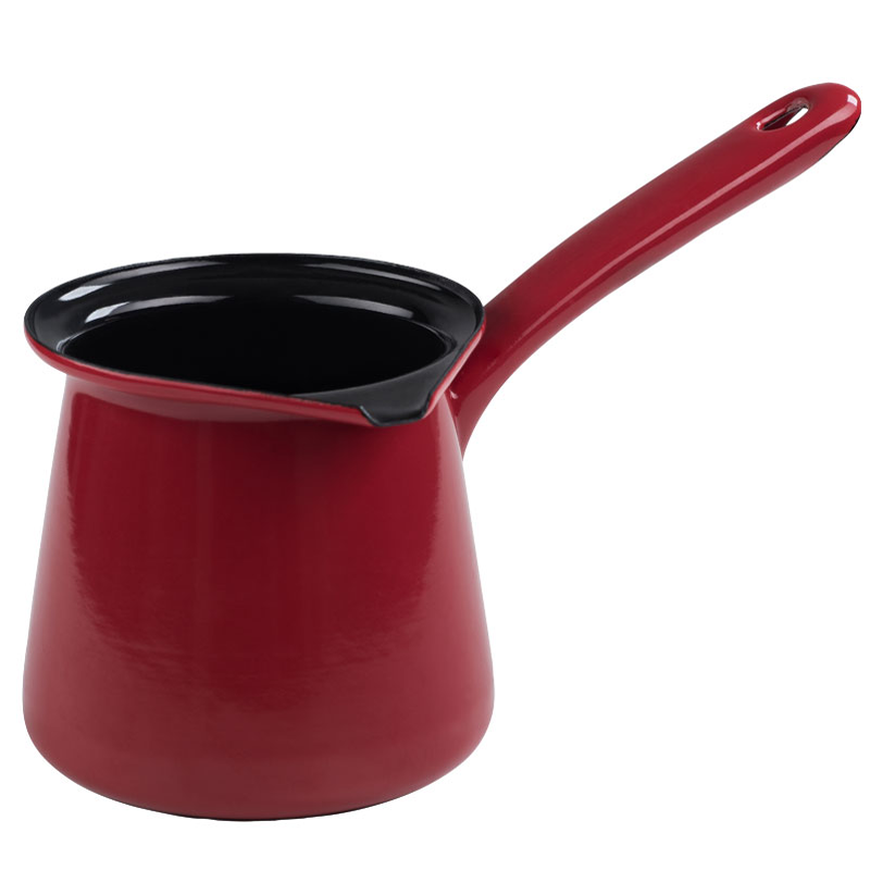 Riess奥地利搪瓷锅宝宝奶锅不粘锅防烫单柄婴儿辅食锅摩卡咖啡壶 - 图3