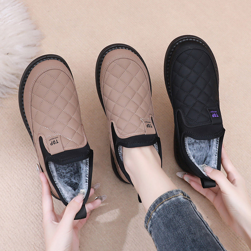 2024冬季新款老北京棉鞋女加绒加厚保暖防滑一脚蹬妈妈棉靴雪地靴,淘宝优惠券,粉丝福利购,淘宝优惠卷