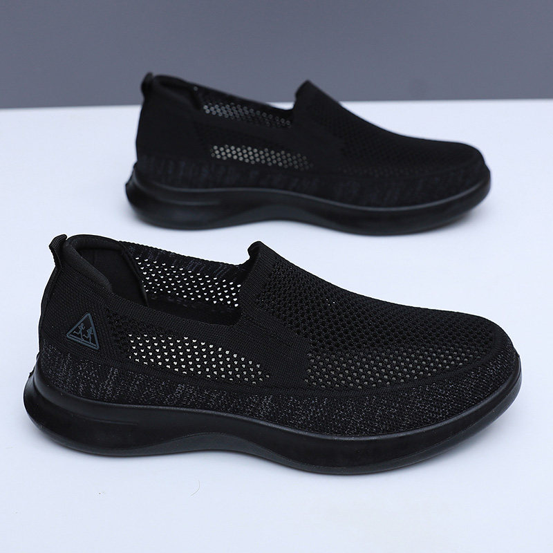 老北京布鞋2025夏季新款男式休闲透气网面鞋软底舒适一脚蹬健步鞋,淘宝优惠券,粉丝福利购,淘宝优惠卷
