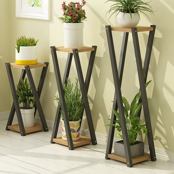 Balcony indoor wrought iron stand flower stand pothos hanging basket ໄມ້ສີຂຽວຕົ້ນໄມ້ຢືນຫ້ອງຮັບແຂກຕົບແຕ່ງຊັ້ນປີນເຄືອດອກ pot stand