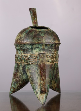 古青铜器商代早期素面盉博物馆古玩收藏铜祥德收藏家居特色礼品