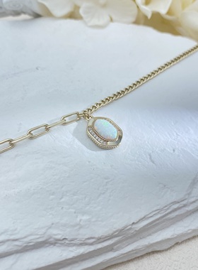 Favorite法式复古璀璨欧泊手链女高级感轻奢气质百搭手饰又酷又A