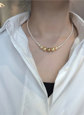 万能扣项链耳环渐变渐变银