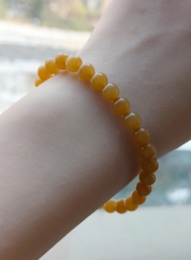 映彩石6mm和田玉糖玉手串