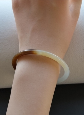 58圈口和田玉叮当镯美人条细条