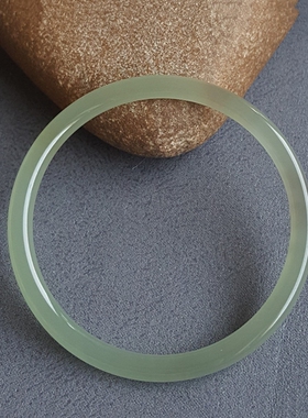 和田玉叮当镯美人条细条手镯